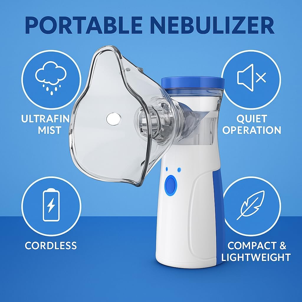 Portable Mini Mesh Nebulizer Machine For Kids and Adults