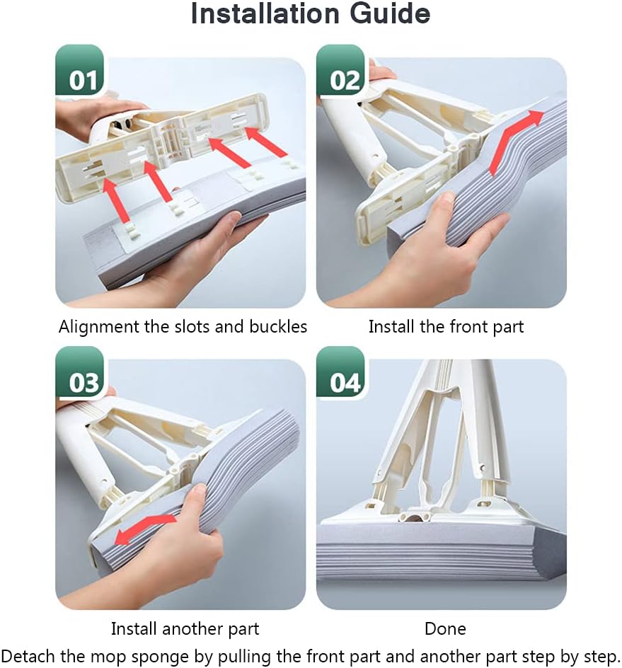 Adjustable Squeeze Water Floor Cleaning Magic Sponge Mop