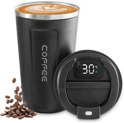Stainless Steel Vacuum Insulated Travel Coffee Mug with Display