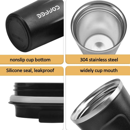 Stainless Steel Vacuum Insulated Travel Coffee Mug with Display