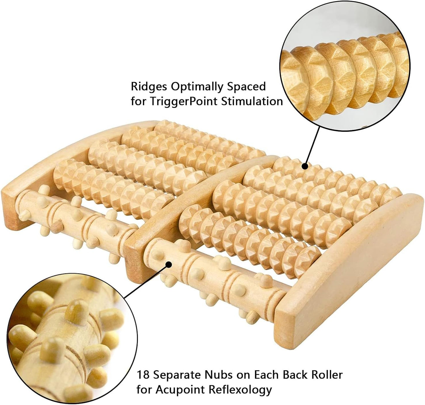 Foot Massager Wooden Roller