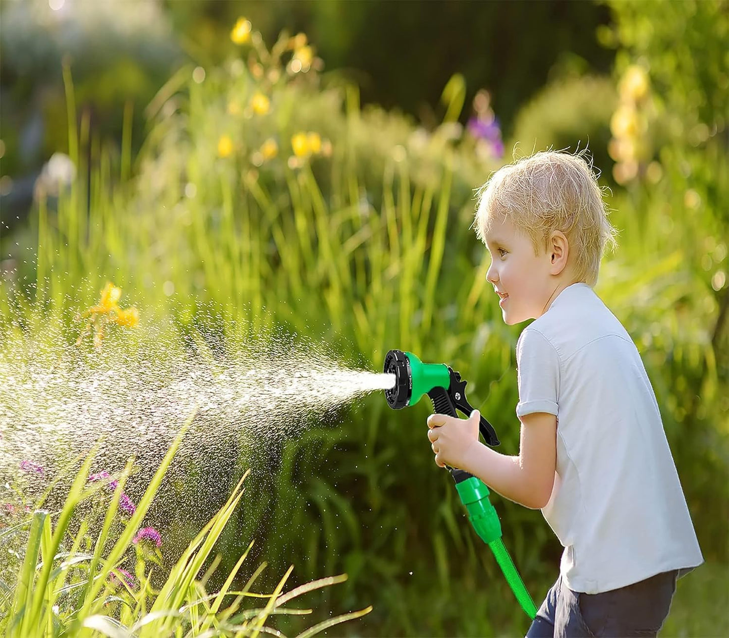 100 Feet Expandable Water Pipe with Shower